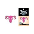 (image for) Enamel Pin: Uterus - Sparkly Pink *