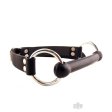 (image for) Leather Rubber O-Ring Rod Gag Black
