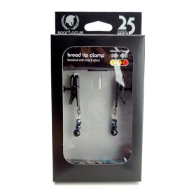Black Beaded Clamps - Adj Broad Tip Black Beaded Clamps - Adj Broad Tip