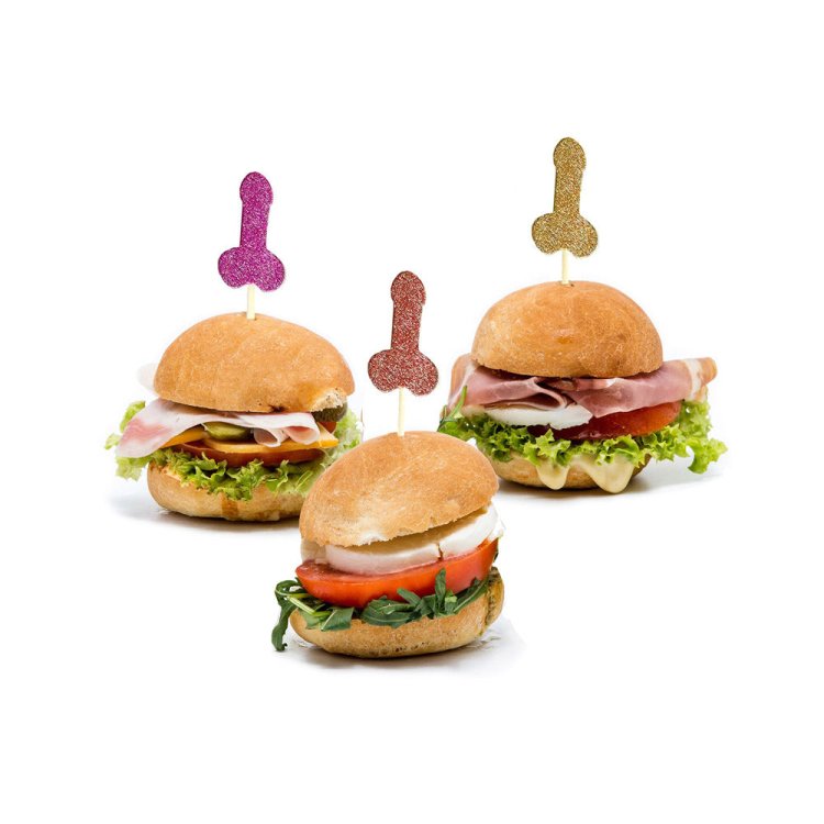 (image for) Glitterati Penis Party Picks - 24pc