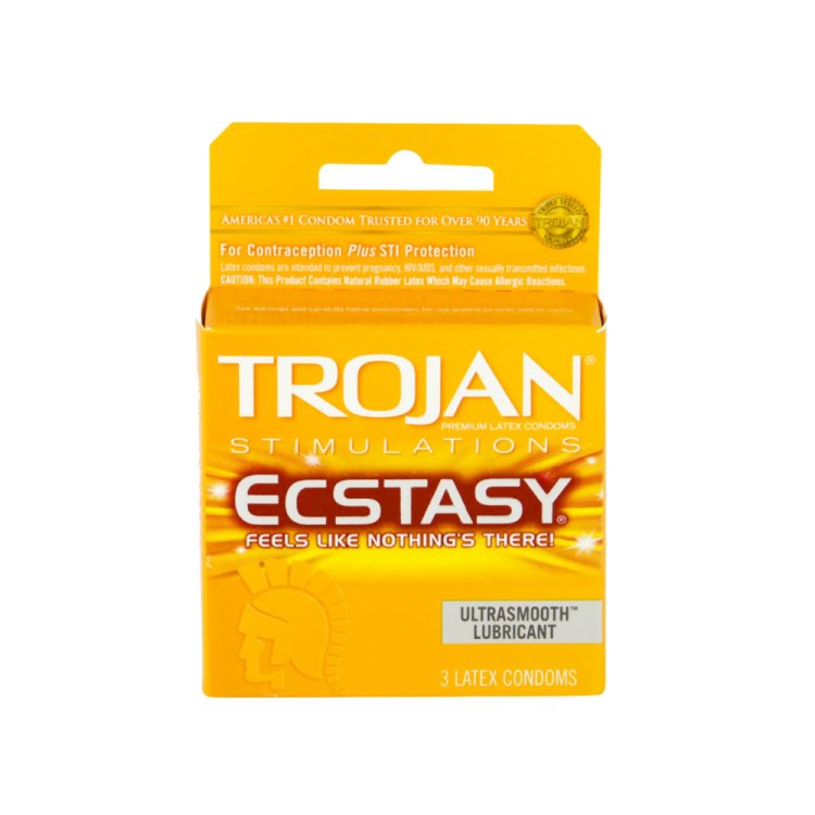 (image for) Trojan Ultra Ribbed Ecstacy Condoms 3 pk