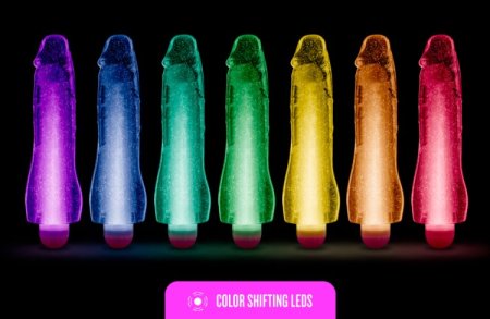 (image for) Glow Dicks Molly Glitter Vibrator - Purp