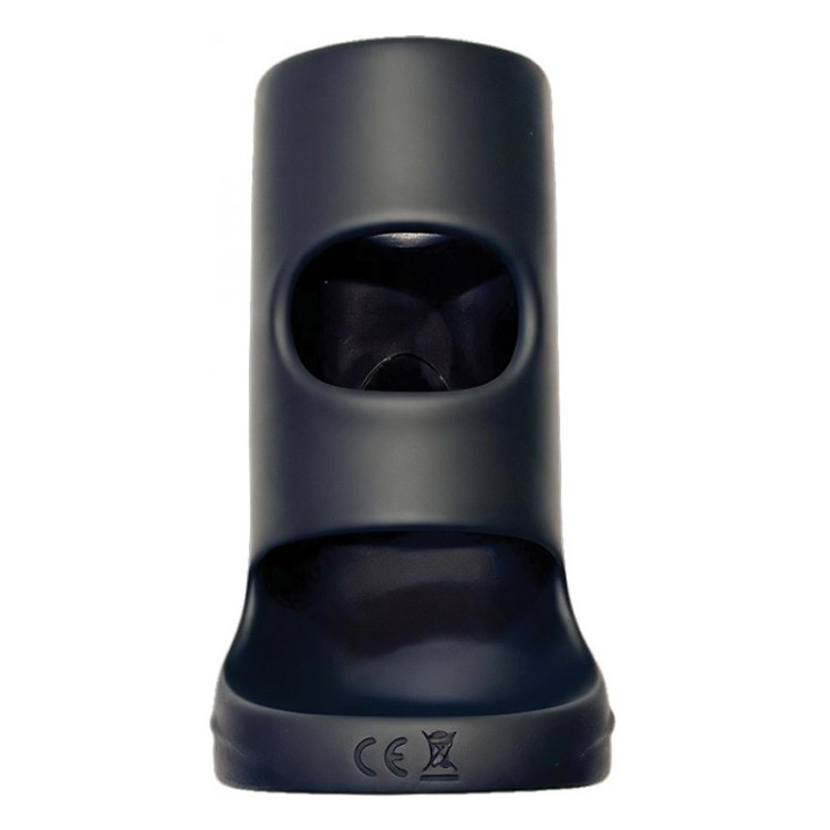 (image for) DECADENCE- MOTOR MOUNT. Liquid Silicone Penis Sleeve. Multi Speed Vibration. Rechargeable, Black.