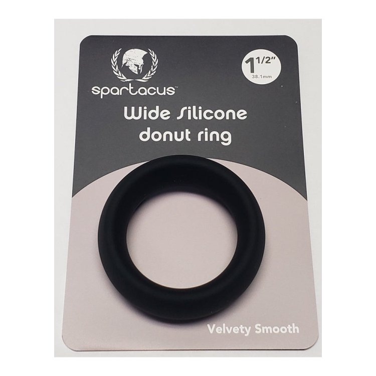 (image for) Wide Silicone Donut Ring - Black 1.5\"