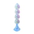 (image for) COTTON CANDY- JOY GEMS- PEARL DIPPER. Anal Beads with Ring Handle. Liquid Silicone. Glitter Encased Sparkles.