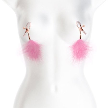 (image for) Bound Nipple Clamps - F1 - Pink Feather