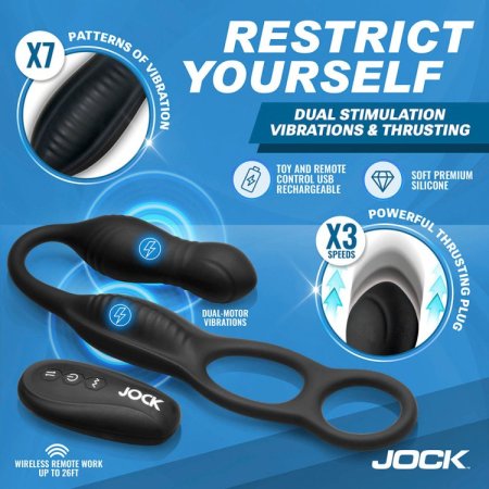 (image for) Hyper Thrusting and Vibrating Anal Plug with C-Ring