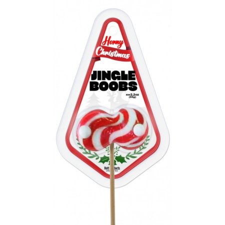 (image for) HORNY CHRISTMAS - JINGLE BOOBS - BOOBIE SHAPED LOLLIPOP