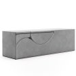 (image for) Aria Flip Chaise 18 Inch Wide - Convertible Sex Chair and Bed Bench, Grey