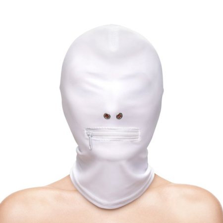 (image for) Hustler Taboo - Zippered Mouth Hood - Wh