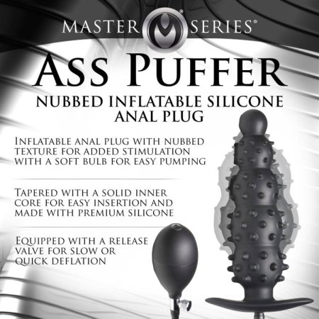 (image for) Ass Puffer Nubbed Inflatable Silic. Plug