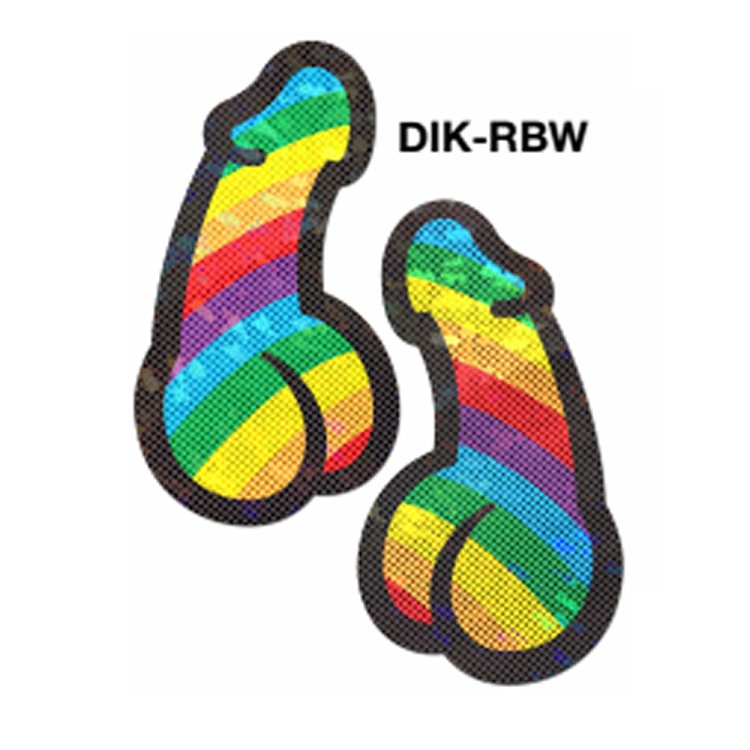 (image for) Rainbow Pride Dick - Nipple Pasties