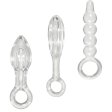 (image for) Halos of Pleasure – All Glass Anal Plug Trio
