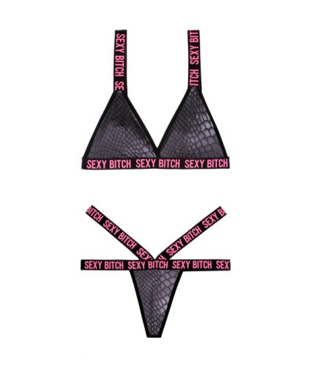 (image for) Sexy Bitch Bralette & Strappy Panty Set