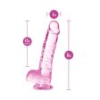 (image for) Naturally Yours - 6" Crystalline Dildo - Rose