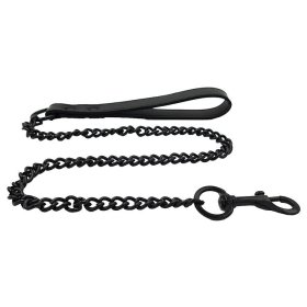 Leather Lead - Black with Black Leather Lead - Black with Black