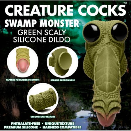 (image for) Swamp Monster Scaly Silicone Dildo *