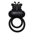 (image for) DECADENCE- BUTTERFLY BANG. Cock & Ball Strap with vibrating Stiimulation Antena Stimulator. Liquid Silicone. Multi-Speed. Rechargeable.
