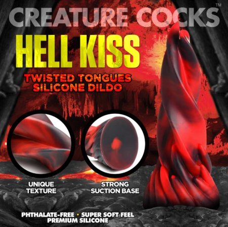 (image for) Hell Kiss Twisted Tongues Silicone Dildo