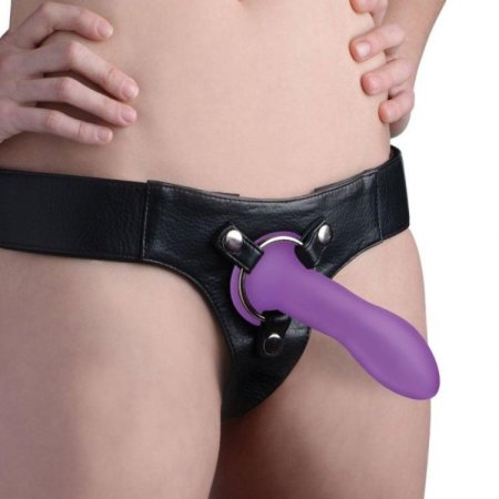 (image for) Squeezable Slender Dildo - Purple