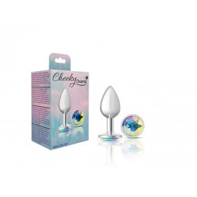 Silver Metal Plug - Round-Clear-Small Silver Metal Plug - Round-Clear-Small