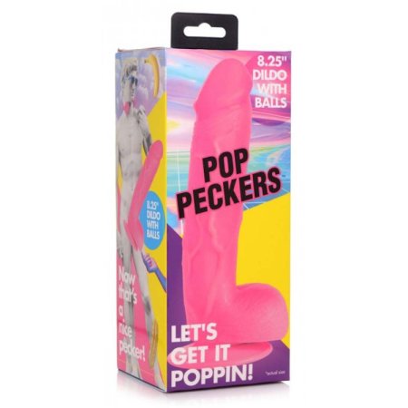 (image for) POP 8.25" Dildo with Balls - Pink