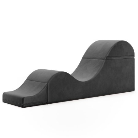 (image for) Aria Flip Chaise 18 Inch Wide - Convertible Sex Chair and Bed Bench, Black