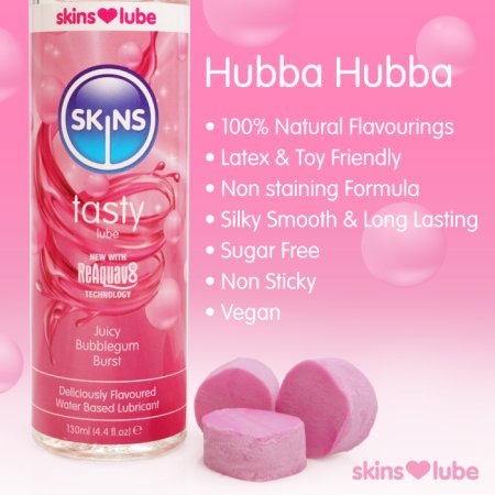 (image for) Skins Bubblegum Water Based Lubricant 4.4 fl oz (130ml)