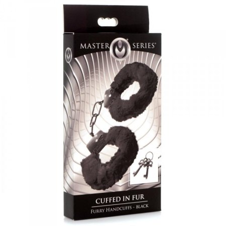 (image for) Cuffed in Fur Furry Handcuffs - Black