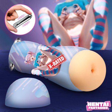 (image for) Haruka the Gamer Girl Vibrating Ass Stroker