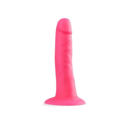 (image for) Neo Elite - 6" Silicone Dual Density Cock - Neon Pink