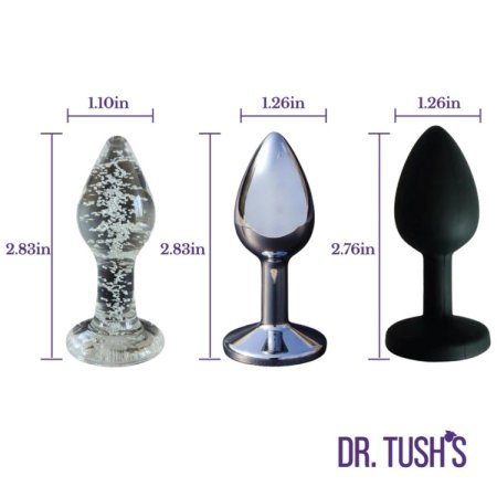 (image for) Beginner, The First Step Anal Plug Set – Glass, Metal & Silicone