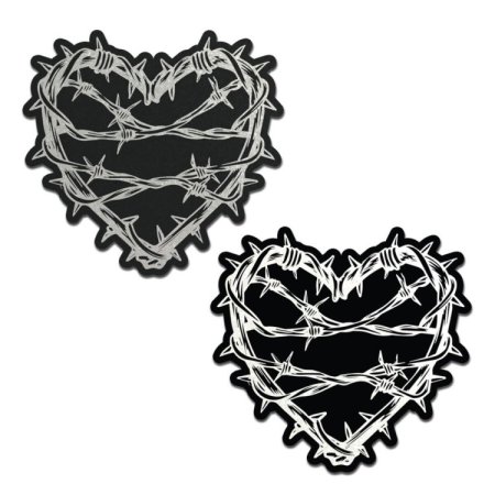 (image for) Barbed Wire Heart Pasties Reflective