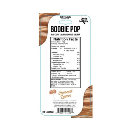 (image for) Lusty Lickers Boobie Pop - Caramel