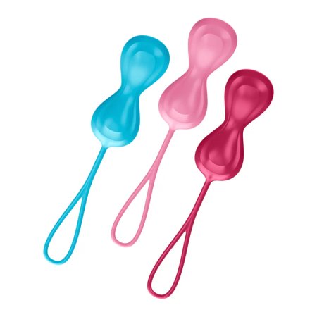 (image for) Satisfyer Power Balls (set of 3) - turquoise, red, pink
