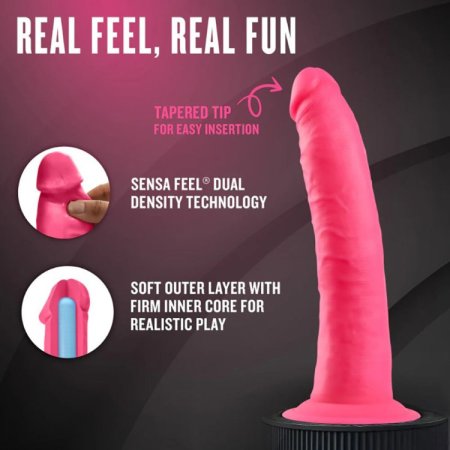 (image for) Neo Elite - 6" Silicone Dual Density Cock - Neon Pink