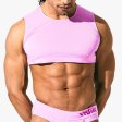 (image for) Unisex Small - Mini Crop Top Sheer - Taffy