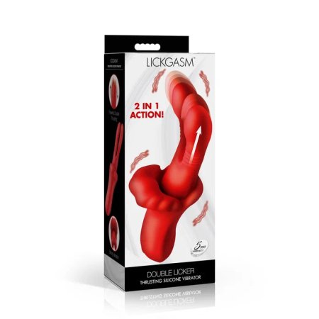 (image for) Double Licker Thrusting Silicone Vibrator