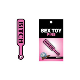 Enamel Pin: Bitch Paddle - Pink/Black * Enamel Pin: Bitch Paddle - Pink/Black *