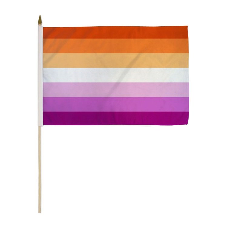 (image for) Lesbian Sunset 12\" x 18\" Stick Flag