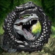(image for) Black Caiman Silicone Cock Ring