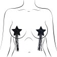 (image for) Black Sparkle Star w/ Long Fringe Tassle