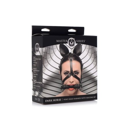 (image for) Dark Horse Pony Head Harness with Silicone Bit