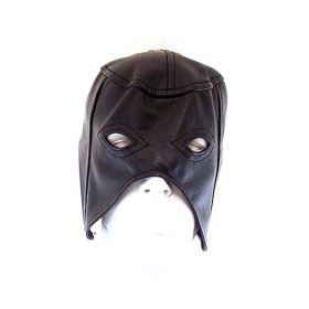Leather Half Mask Black