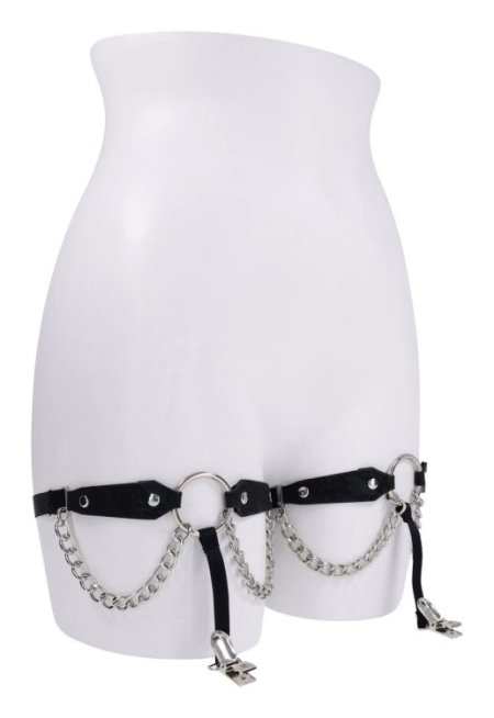 (image for) Chain Lace Garters - Black