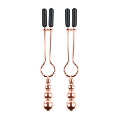 (image for) SELOPA - Beaded Nipple Clamps -Rose Gold