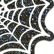 (image for) Glitter Black Glow in the Dark Spooky Spider Web Pasties