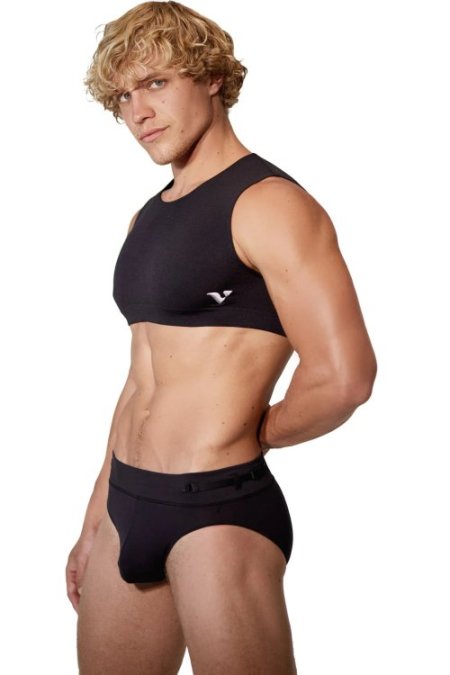 (image for) Unisex Medium - Mini Crop Top Sheer - Black