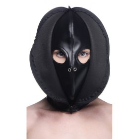 Strict Zip Front Bondage Black Hood *