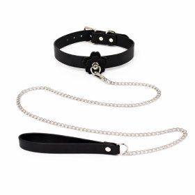 HEAT TEASE - FLOWER COLLAR - BLACK/PINK